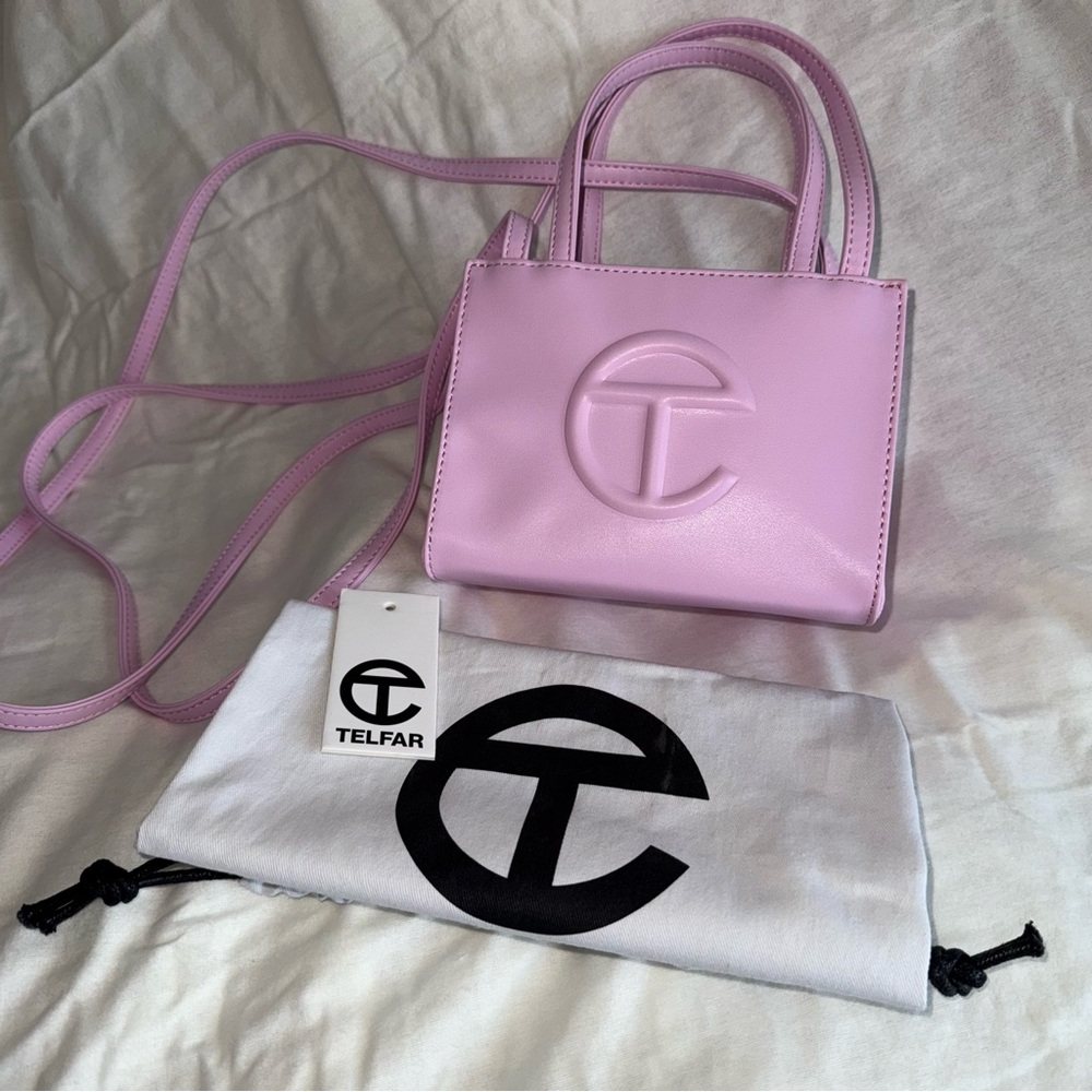 Telfar bubblegum pink shopper bag